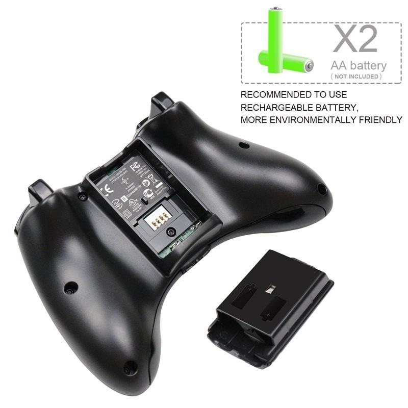Беспроводной игровой контроллер 2,4G для Xbox 360 с двойной вибрацией, Turbo, совместимый с Xbox 360/360 Slim и ПК Windows