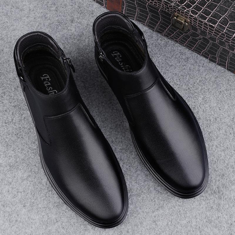 Ботильоны мужские из натуральной кожи, повседневная обувь для отдыха и прогулок, роскошные брендовые туфли с боковой молнией для свадьбы, офиса, платья, мужские деловые туфли