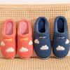 Men's Cotton Slippers Winter Plus Velvet Couple Indoor Non-slip Home Warm Plush Slippers Women's Thick-soled Slippers