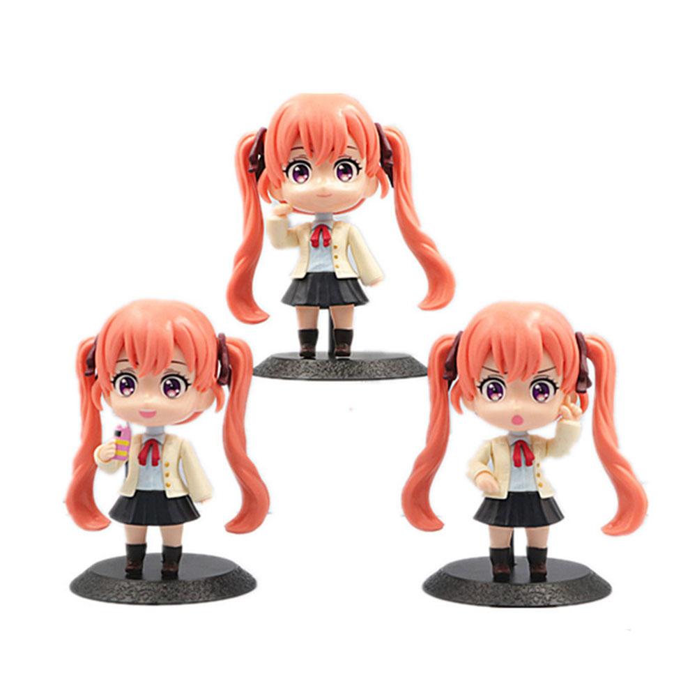 10CM Anime A Couple Of Cuckoos Figure Amano Erika 3 Models Stand Animation Model Toys Gifts Collection Decoration Ornaments PVC