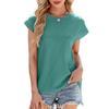 Women's Spring and Summer New Solid Color Round Neck Loose Short-sleeved T-shirt Top