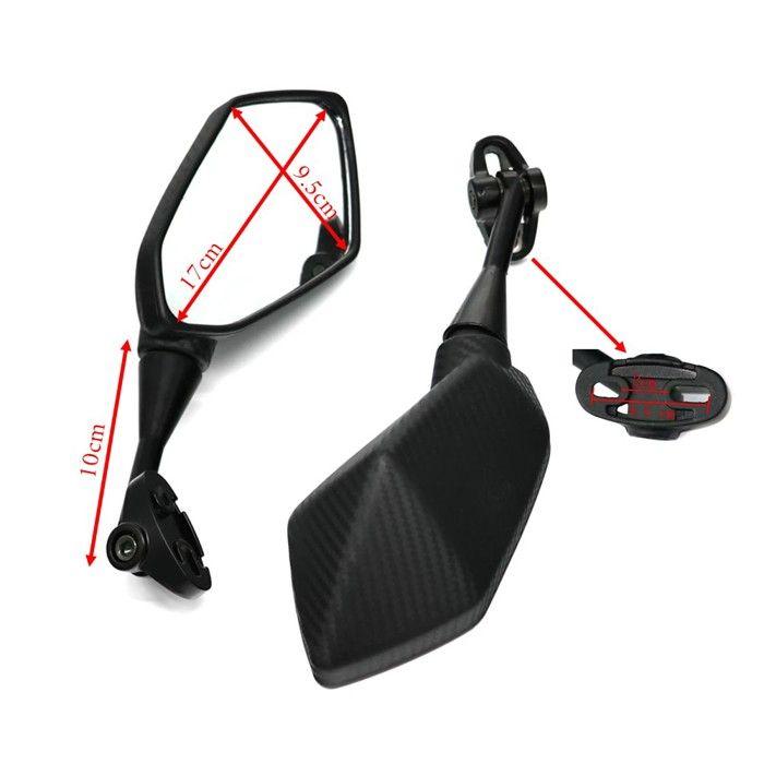 Rétroviseurs pour Yamaha YZF-R6 / YZF-R3 / YZF-R1 Paire SV1 look carbone