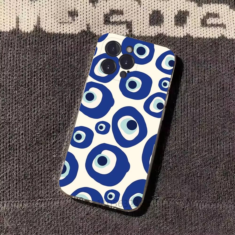 Чехол для телефона с принтом Синий Глаз Удачи Синий Сглаз для iPhone 11Pro 13 12 11 Pro Max 16e 17 Air 16 15 14 Plus 11ProMax