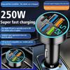 250W Car Charger 5 Ports LED Digital Display USB PD Type C Fast Charging Car Phone Charger Adapter For IPhone 15