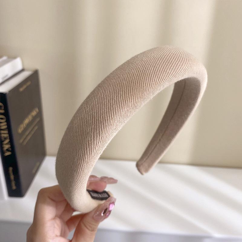 Новые Корейские Большие Широкие Воланы Сатиновый Безель Черный Кофе Нейтральный Однотонный Ободки для Волос для Женщин Девушек Аксессуары для Волос