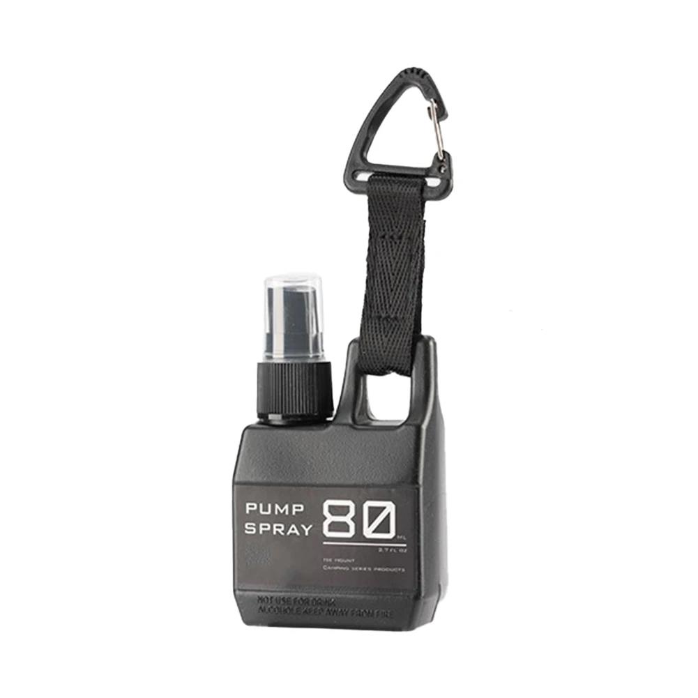 80ML Outdoor Portable Tactical Pump Spray Empty Bottle Refillable Alcohol Disinfectant With Buckle Camping Trip Hiking Supplies 4