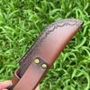 Two-Layer Cowhide Kitchen Knife and Sheath Set - Portable Outdoor Fruit Knife Set