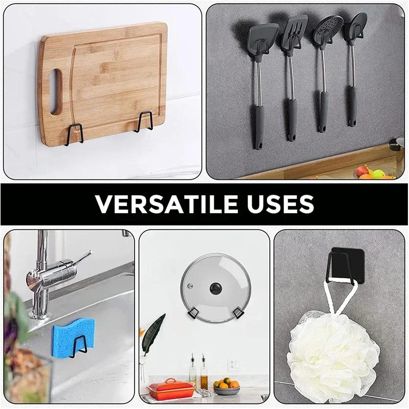 Держатель для губки из нержавеющей стали для мойки, самоклеящиеся кухонные губки, полки для хранения, настенные крючки, держатели для тряпок для посуды
