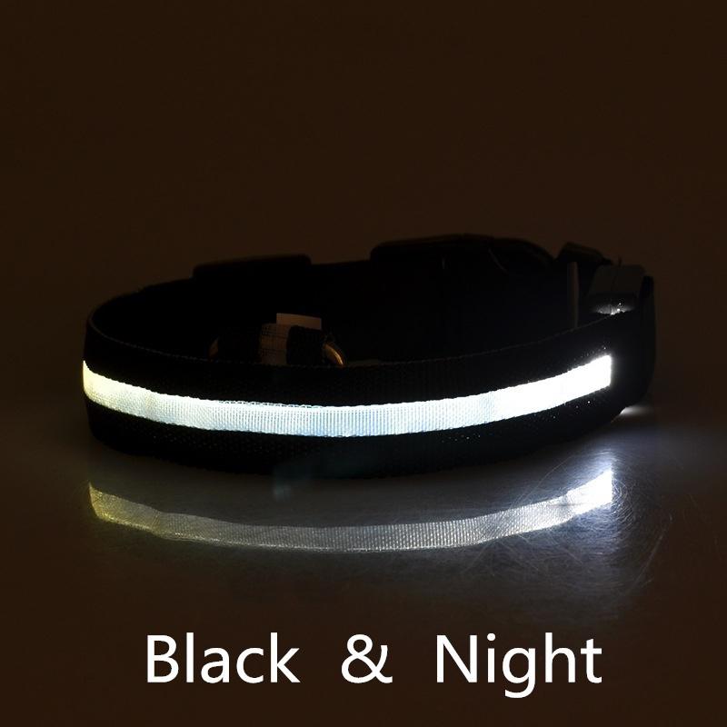 Светодиодный светильник для ночной безопасности, вспышка, спортивный ошейник для собак, кошек, нейлоновый ошейник для собак, светящийся в темноте ошейник для кошек, светодиодные ошейники для собак, аксессуары для собак