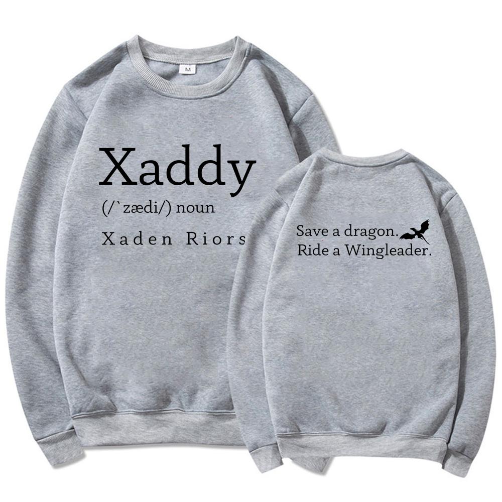 Рубашка Xaddy Толстовка Xaden Fourth Wing Iron Flame Свитер Xaden Basgiath War College Унисекс Толстовка Rider Hoodie Уличная одежда