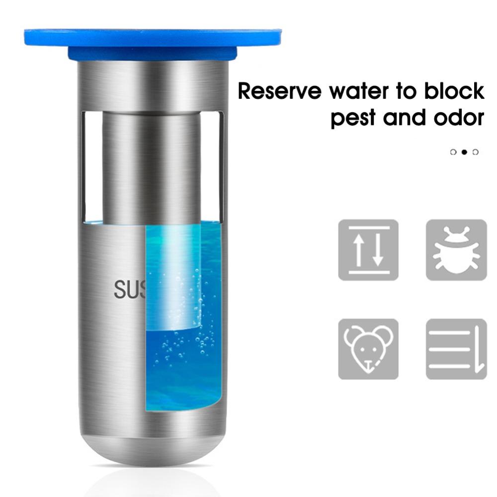 Защитный от насекомых сливное отверстие для пола Сердечник из нержавеющей стали Дезодорирующая крышка Новое сливное отверстие для канализации в ванной Дом