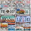 [SQ-DGLZ] New Fashion Car License Plate Store Bar Wall Decoration Tin Sign Vintage Metal Sign Home Decor Painting Plaques Poster