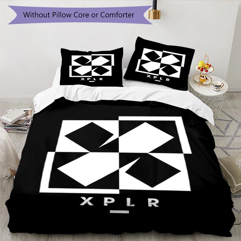 3pcs Sam and Colby pattern bedding set duvet cover set includes duvet cover &pillowcases, perfect all season bedroom decoration & gift