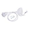 Douille lampe,lampe suspend.P.DouilleE27, blanc, 100cm, av. Anneau fileté, 1 pce.