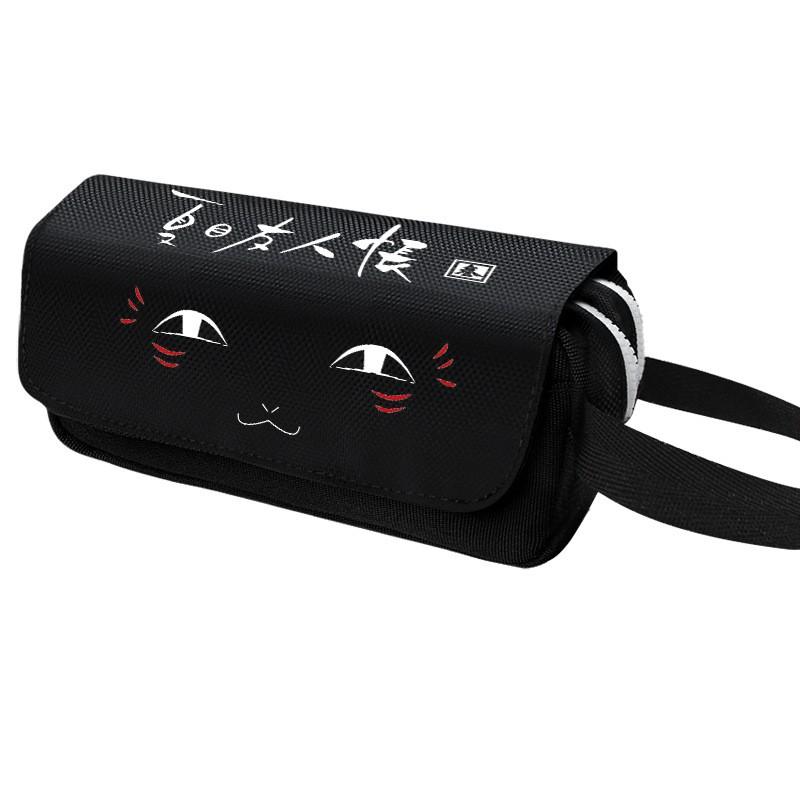 Anime Pencil Case Natsumes Book Of Friends Cat Teacher Double Zipper Flip Pouch Students