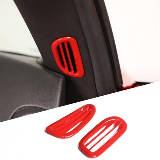 ABS Red A-Pillar Air Vent AC Outlet Cover Trim For Corvette C6 2005-13