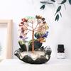 Waterfall Incense Burner Faux Crystal Stone Lucky Tree Resin Ornament Handicraft Incense Cone Holder for Room Home Zen Decoration Meditation