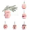 Stylish Pig Keychain with Sunglasses Soft Stuffed Toy Backpack Pendant Kids Gift Fashionable Accessory for Women Girl
