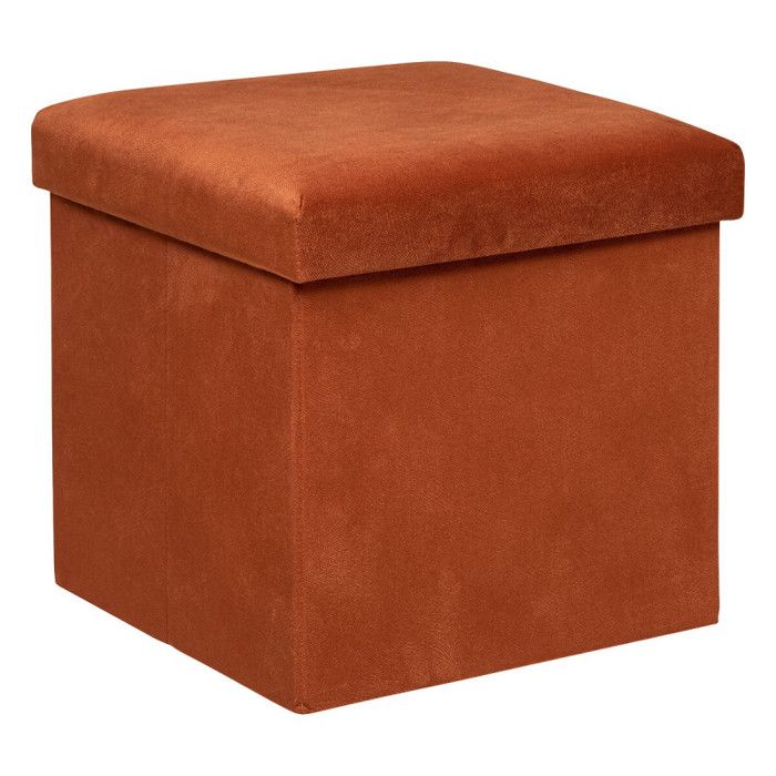 Pouf coffre pliable "Lilou" Atmosphera - Ambre -