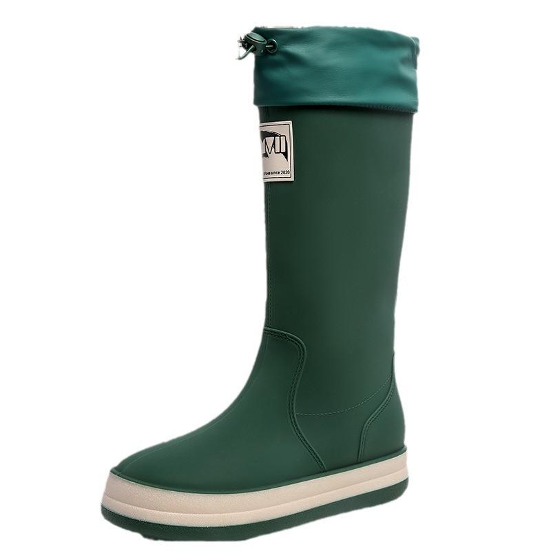 Модная уличная обувь для кемпинга, новый женский комплект, водонепроницаемая обувь для воды, резиновые сапоги, нескользящая обувь на высокой резиновой подошве