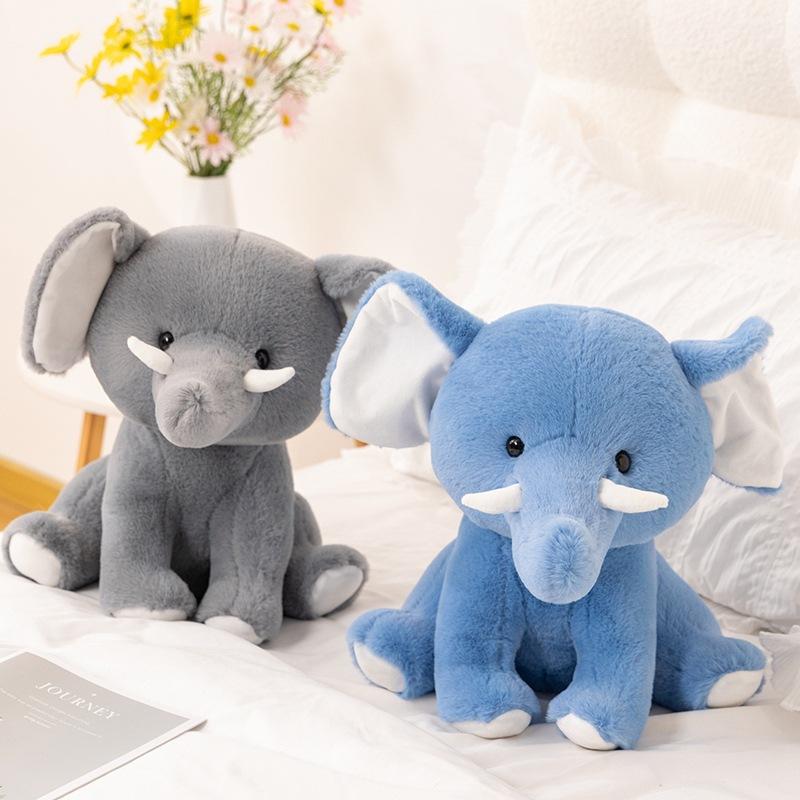 Cartoon Cute Sitting Posture Cute Teeth Elephant Doll Plush Toy Doll Children Sleep Comfort Pillow Doll Gift