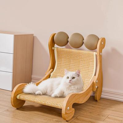 Сизалевое кресло для кошки, Когтеточка-игрушка для кошек, Защита мебели, Милая лежанка-кровать для домашних кошек,