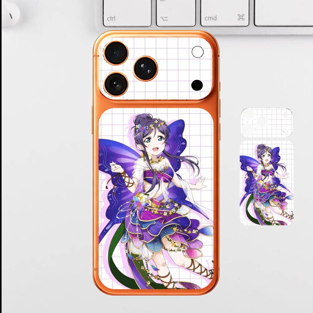 Аниме Милый U-Umi S-Sonoda Для Iphone 17 Pro Max Задняя Защитная Декоративная Наклейка Задняя Крышка