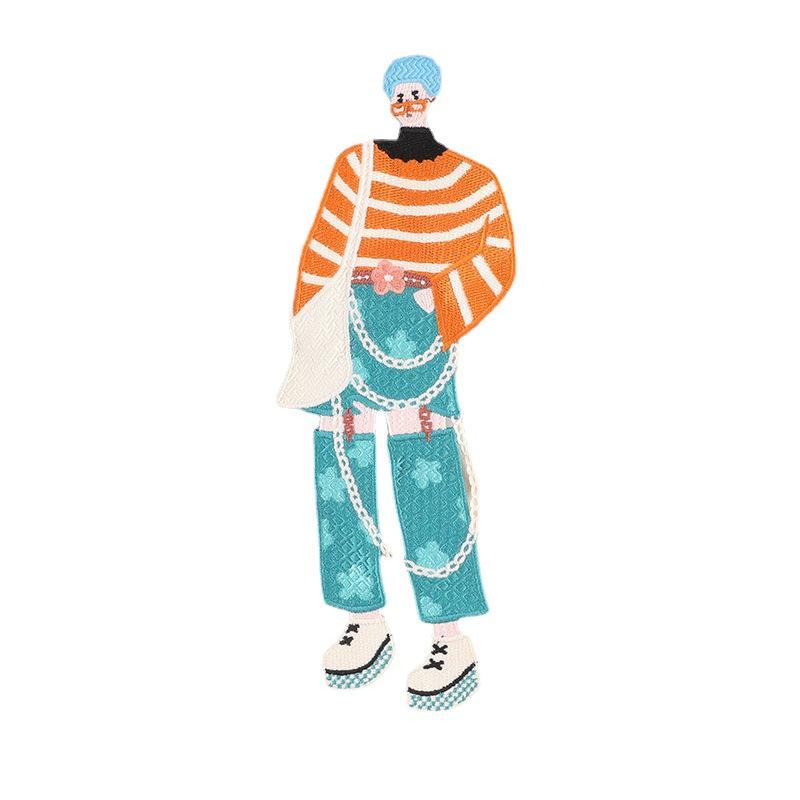 Duoku Компьютерная вышивка Тканевая этикетка Мультяшный персонаж Аксессуары для одежды Большая нашивка Водорастворимая вышивка Тканевая наклейка