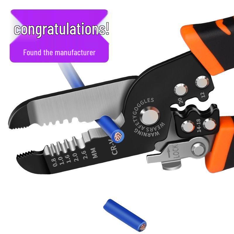 Многофункциональные плоскогубцы электрика 8-в-1 для зачистки и резки проводов