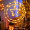 2pcs LED Christmas Hanging Light USB Button Spin Pendent Lights Star Home Decoration Lamp New Year Ornaments Party Christmas Lights