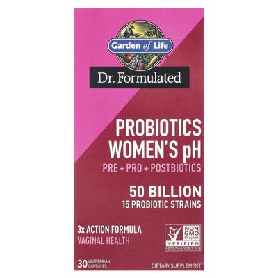 Пробиотик для женщин pH, 50 миллиардов, 30 вегетарианских капсул