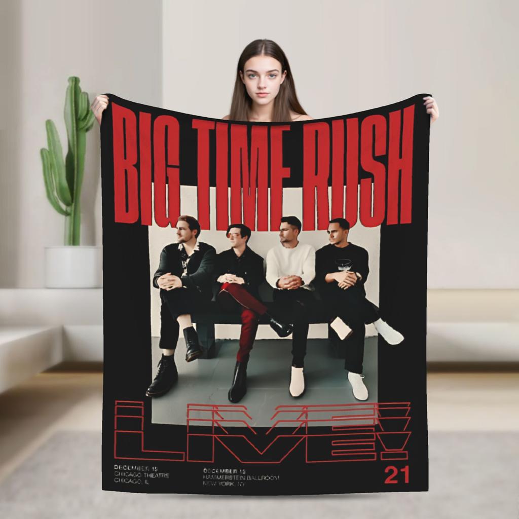 Плед Big Time Rush Country Music Tour 2025, зимний, супермягкий, для гостиной, покрывало для кровати, чехол для дивана-кровати