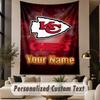 Custom Text Tapestry Kansas City Chiefs Print Wall Tapestry Indoor Living Room Wall Decor