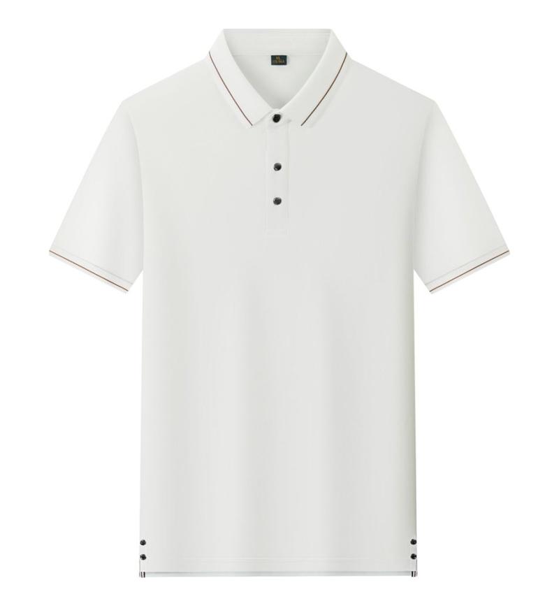 Женская и мужская однотонная футболка летняя с лацканами и короткими рукавами YG-2251/252