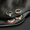 New Product Medieval Design Niche Design Red Zircon Ring Female Court Style Light Luxury High-End Colored Treasure Ring