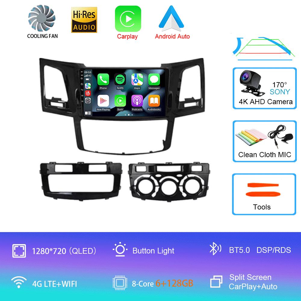 Для Toyota Fortuner Hilux Revo Vigo 2005-2007 Автомобильный радиоприемник Android 14 Carplay Мультимедийный проигрыватель Автомагнитола Стерео 2din Головное устройство