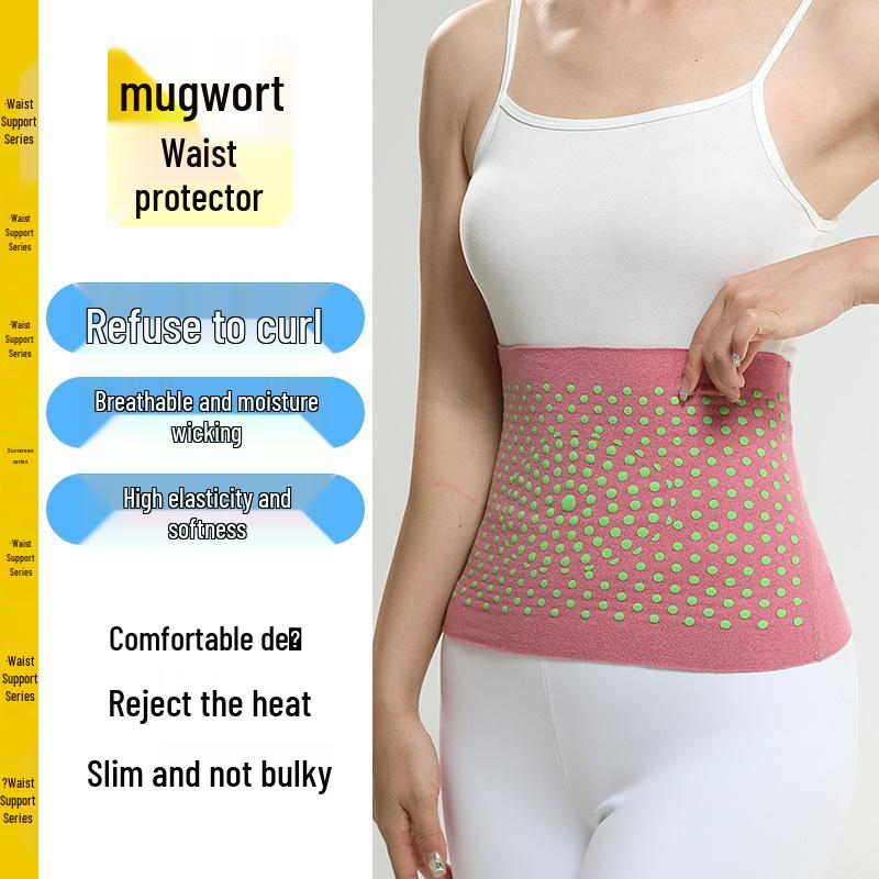 Wormwood Velvet Waist Support: Heating Belt for Yoga, Fitness & Warmth