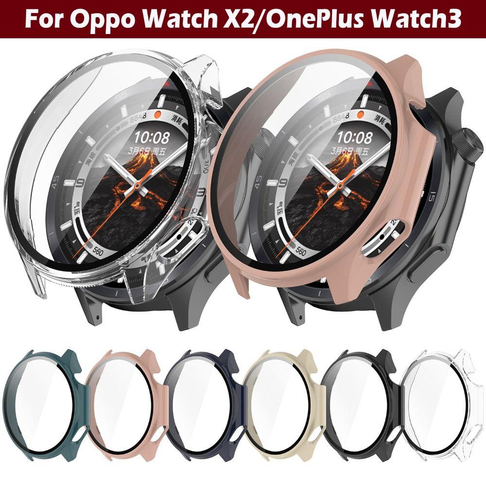 Защитный чехол из ПК+закаленного стекла, корпус для смарт-часов Oppo Watch X2/OnePlus Watch3, аксессуары