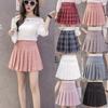 Plaid Pleated Skirt Women Summer Short Skirt Student High Waist All-match A-line Skirts