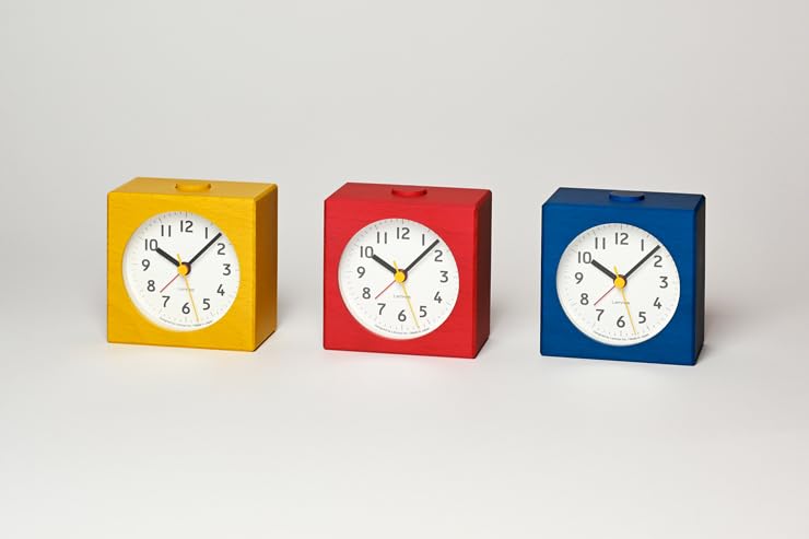 Lemnos Alarm Clock, Analog, Farbe, Natural Wood Grain, Yellow, PA25-01 YE