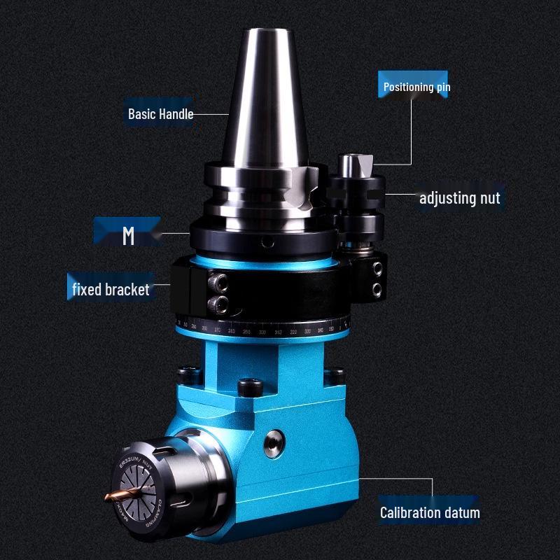 BT40/ER32/ER25 & BBT50/ER40/B30 Dual Output Right Angle Milling Head