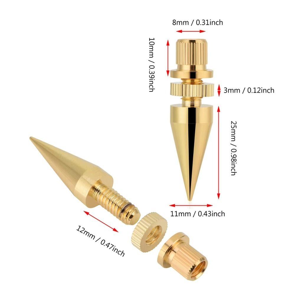 Золотые шипы для динамиков Медный держатель для динамиков и усилителя Ножки для динамиков Подушка для динамиков и усилителя