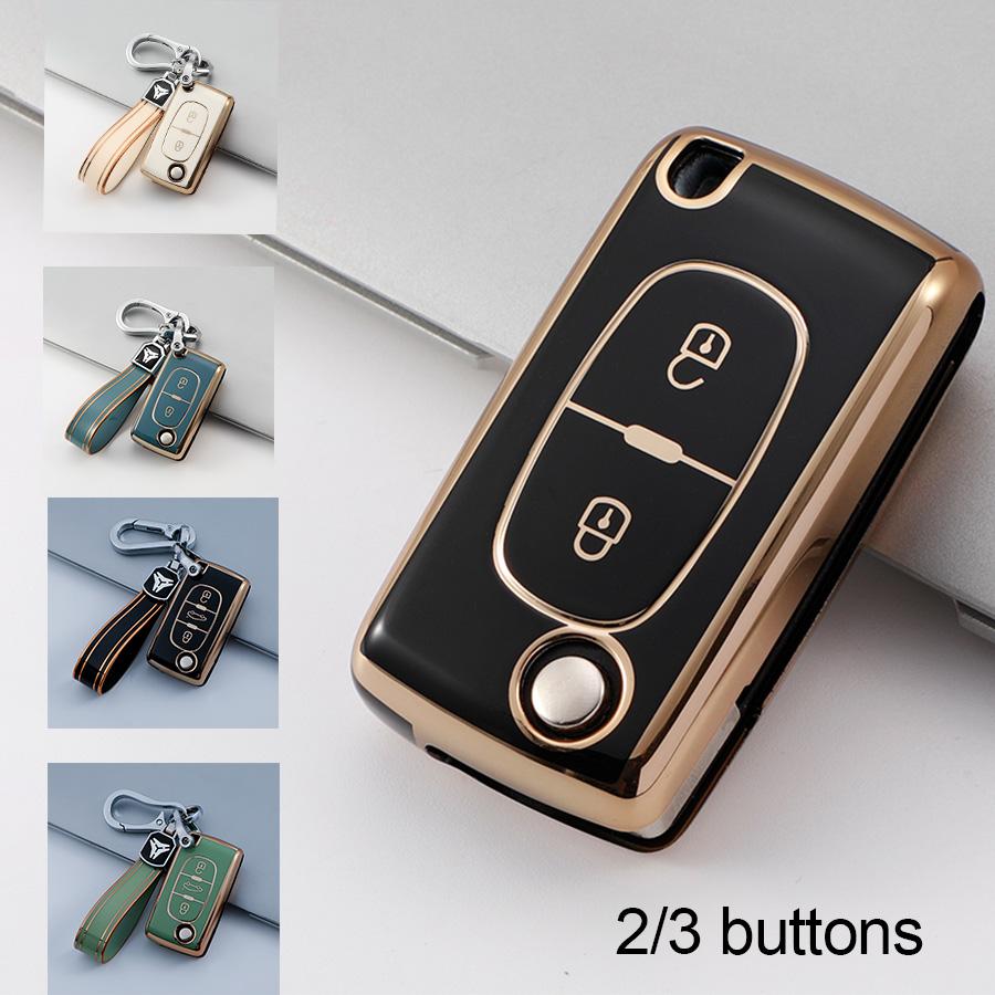 Новый чехол для дистанционного ключа из ТПУ для Peugeot 107 207 307 308 407 607 3008 5008 для Citroen Xsara Picasso C5 C6 C8 без ключа