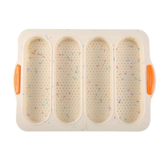 4 решетки противень для выпечки багетов из пищевого силикона антипригарная форма для выпечки хлеба ARI