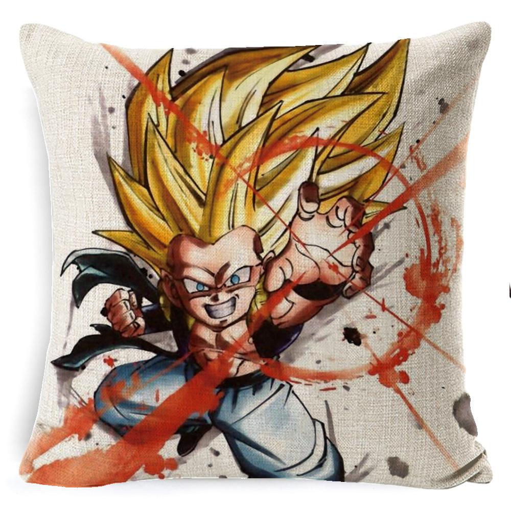 Мультяшная Анимация Dragon Ball Наволочка Лен Супер Мягкая Подушка Дом Dragon Ball Аниме Подушка