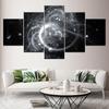 Abstract smoke painting 5 Piece HD Wallpapers Art Canvas Print modern Poster Modular art painting for Living Room Home Decor