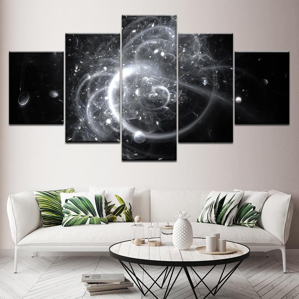 Abstract smoke painting 5 Piece HD Wallpapers Art Canvas Print modern Poster Modular art painting for Living Room Home Decor