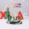 Christmas Glowing Figurine Playground Table Centerpiece Resin Building Snow Scene