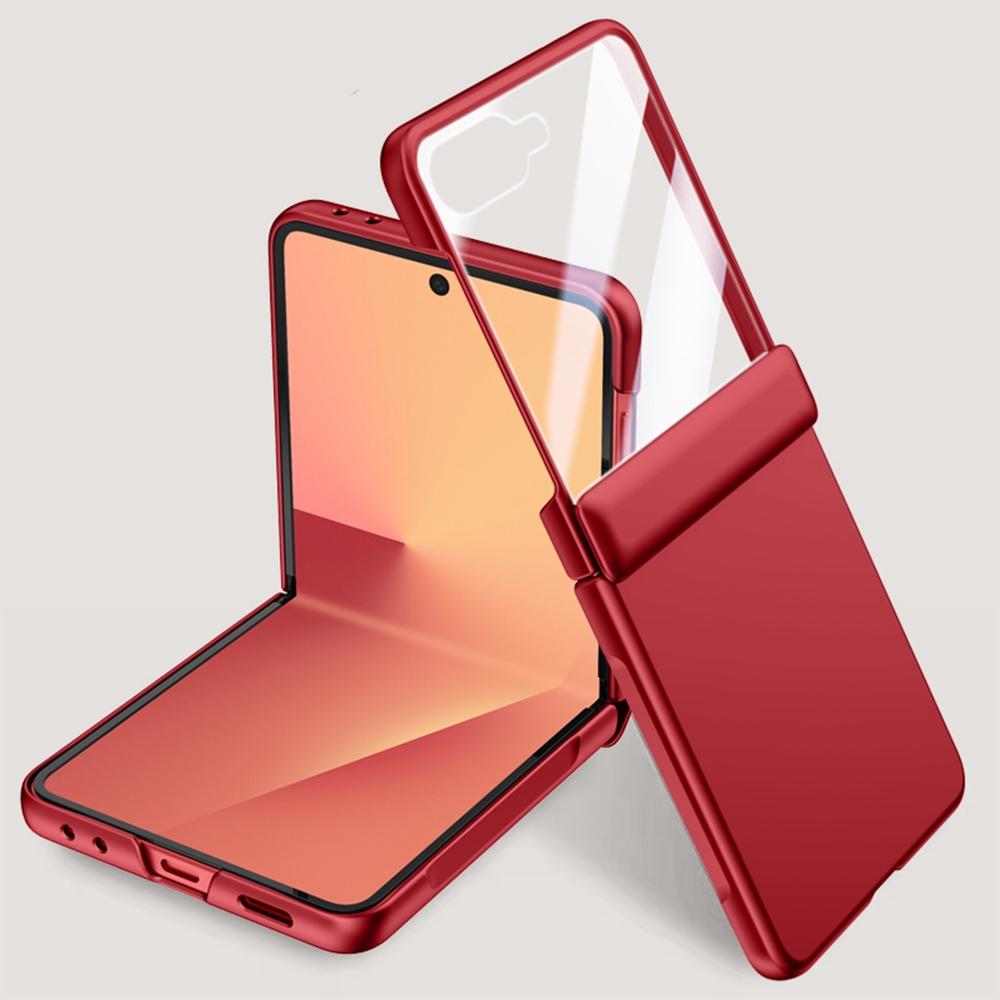 For Samsung Galaxy Z Flip7 5G Case Hard PC Hinge Protection Phone Cover with Rear Small Screen Protector