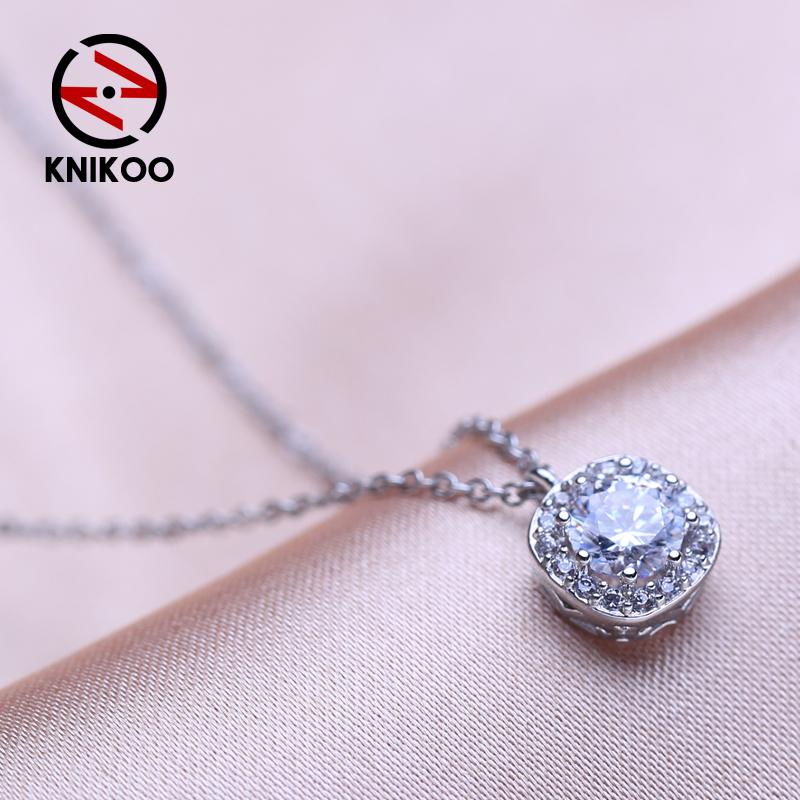 KNIKOO Модное ожерелье, женская подвеска для женщин и девочек, ожерелье с кубическим цирконием, ювелирное изделие, подарок